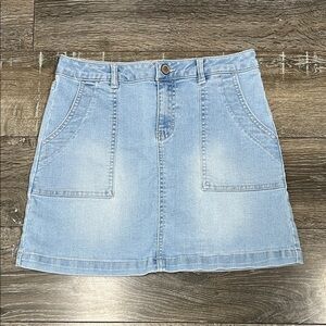 Girls Copper Key light denim miniskirt size large